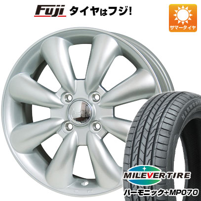 【新品 軽自動車】N-BOX タント スペーシア 夏タイヤ ホイール4本セット 165/55R15 ミレバー ハーモニック プラス MP070(限定) ホットスタッフ ララパーム KC-8 5J 15インチ(送料無料)
