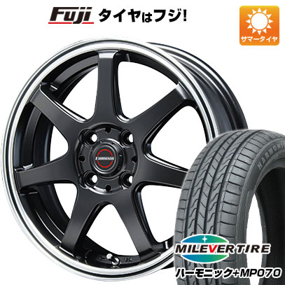 【新品 軽自動車】N-BOX タント スペーシア 夏タイヤ ホイール4本セット 165/55R15 ミレバー ハーモニック プラス MP070(限定) ブレスト ユーロマジック タイプS-07 15インチ(送料無料) サマータイヤ｜フジコーポレーション