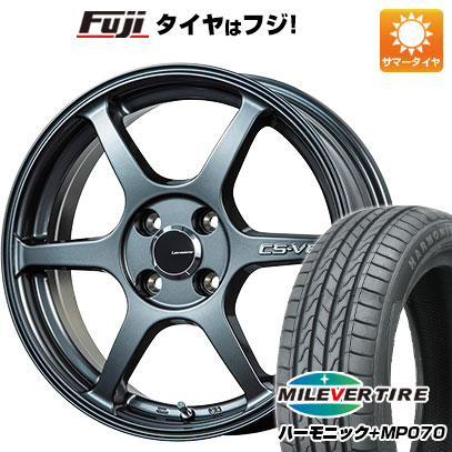 【新品 軽自動車】N-BOX タント スペーシア 夏タイヤ ホイール4本セット 165/55R15 ミレバー ハーモニック プラス MP070(限定) レアマイスター CS-V6(ガンメタ) 5J 15インチ(送料無料)|フジコーポレーション