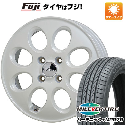 【新品 軽自動車】N-BOX タント スペーシア 夏タイヤ ホイール4本セット 165/55R15 ミレバー ハーモニック プラス MP070(限定) ホットスタッフ ララパーム オーバル 4.5J 15インチ(送料無料)
