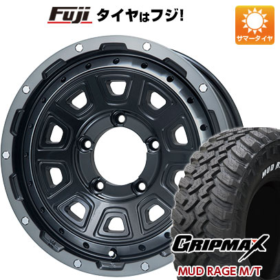 【新品】ジムニーシエラ/ジムニーノマド 夏タイヤ ホイール4本セット 195/80R15 96 Q グリップマックス マッドレイジM/T RWL(限定2024年製) レアマイスター LMG DS-10 ブラック/ブラッククリアリム 5.5J 15インチ(送料無料)