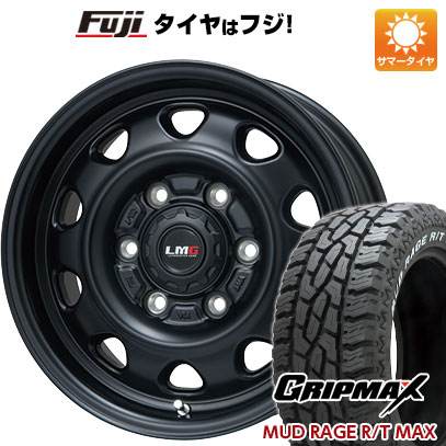 【新品】ジムニー 夏タイヤ ホイール4本セット 185/85R16 グリップマックス マッドレイジR/T MAX RWL(限定2024年製) レアマイスター LMG OFF-STYLE(マットブラック) 5.5J 16インチ(送料無料) 57,060円