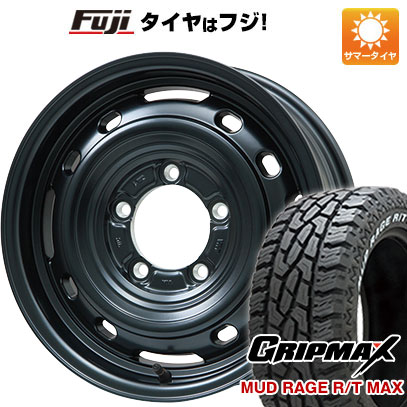 【新品】ジムニー 夏タイヤ ホイール4本セット 195R16C 104/102Q グリップマックス マッドレイジR/T MAX RWL(限定) レアマイスター LMG OFF-STYLE 2 (マットブラック) 5.5J 16インチ(送料無料)