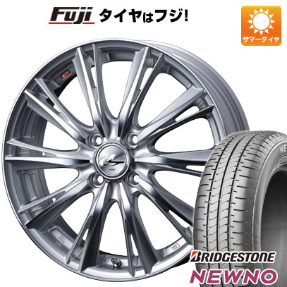【新品 軽自動車】N-BOX タント スペーシア 夏タイヤ ホイール4本セット 155/65R14 ブリヂストン ニューノ(限定) WEDS ウェッズ レオニス WX 14インチ(送料無料) サマータイヤ｜フジコーポレーション