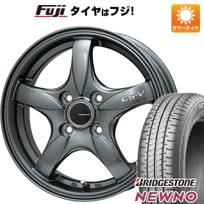 【新品 軽自動車】N-BOX タント スペーシア 夏タイヤ ホイール4本セット 155/65R14 ブリヂストン ニューノ(限定) レアマイスター CS-V(ガンメタ) 14インチ(送料無料) サマータイヤ|フジコーポレーション