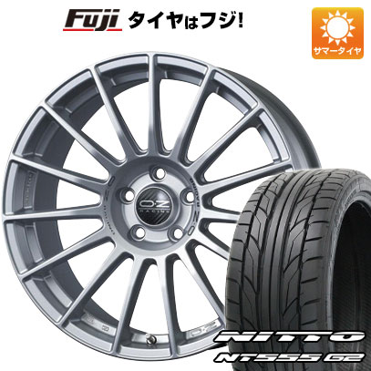 【パンク保証付き】【新品国産車用5穴114.3】 夏タイヤ ホイール4本セット 225/45R19 ニットー NT555 G2 OZ スーパーツーリズモ LM 8.5J 19インチ(送料無料)｜フジコーポレーション