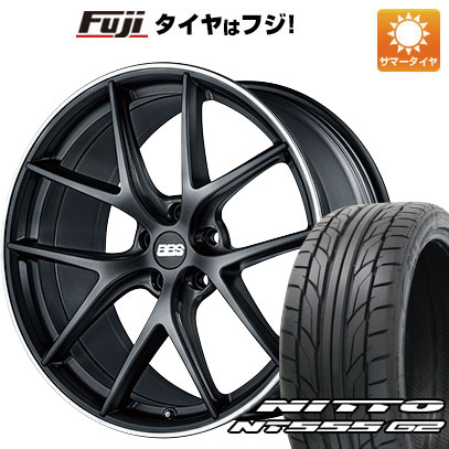 【パンク保証付き】【新品国産車用5穴114.3】 夏タイヤ ホイール4本セット 245/45R19 ニットー NT555 G2 BBS GERMANY CI-R サテンブラック 8.5J 19インチ(送料無料)