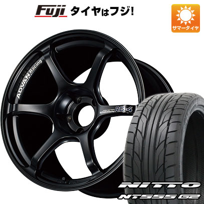 【パンク保証付き】【新品国産車用5穴114.3】 夏タイヤ ホイール4本セット 215/45R18 ニットー NT555 G2 ヨコハマ アドバンレーシング RG-4 7.5J 18インチ(送料無料)