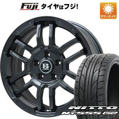 【パンク保証付き】【新品国産車用5穴114.3】 夏タイヤ ホイール4本セット 225/45R18 ニットー NT555 G2 ビッグウエイ B-LUGNAS FRD(マットブラック) 7.5J 18インチ(送料無料)