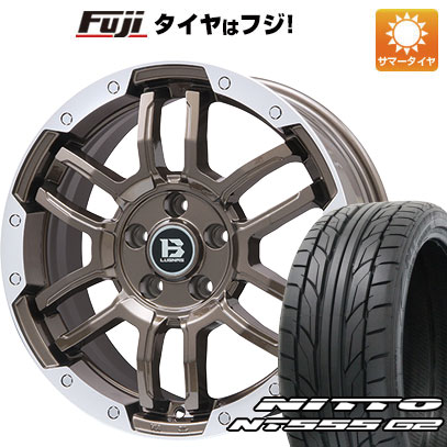 【パンク保証付き】【新品国産車用5穴114.3】 夏タイヤ ホイール4本セット 235/50R18 ニットー NT555 G2 ビッグウエイ B-LUGNAS FRD(ブロンズ/リムポリッシュ) 7.5J 18インチ(送料無料)|フジコーポレーション