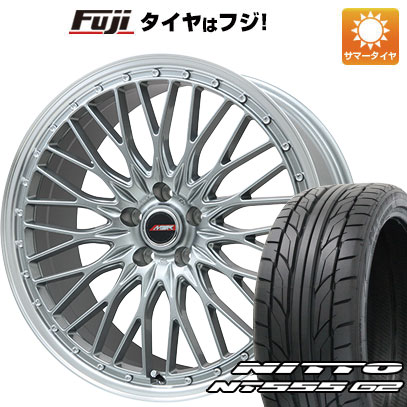 【パンク保証付き】【新品国産車用5穴114.3】 夏タイヤ ホイール4本セット 245/40R20 ニットー NT555 G2 プレミックス MER PROMESH ダークシルバー/リムポリッシュ 8.5J 20インチ(送料無料)