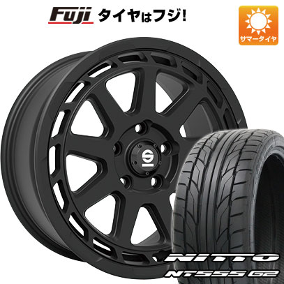 【パンク保証付き】【新品国産車用5穴114.3】 夏タイヤ ホイール4本セット 225/45R18 ニットー NT555 G2 OZ SPARCO グラベル 8J 18インチ(送料無料)|フジコーポレーション