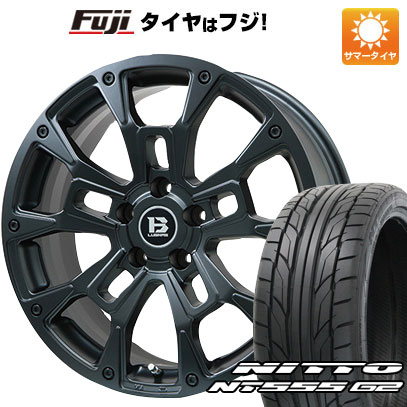 【パンク保証付き】【新品国産車用5穴114.3】 夏タイヤ ホイール4本セット 235/50R18 ニットー NT555 G2 ビッグウエイ B-LUGNAS BRD(マットブラック) 7.5J 18インチ(送料無料)|フジコーポレーション