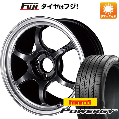 【新品国産車用4穴100】 夏タイヤ ホイール4本セット 185/60R15 ピレリ パワジー ヨコハマ アドバンレーシング RG-D2 5.5J 15インチ(送料無料)