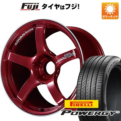 【新品国産車用4穴100】 夏タイヤ ホイール4本セット 185/60R15 ピレリ パワジー ヨコハマ アドバンレーシング TC-4 6J 15インチ(送料無料)