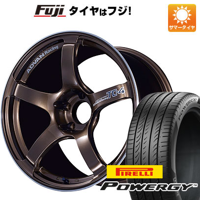 【新品】オーラ 夏タイヤ ホイール4本セット 205/50R17 ピレリ パワジー ヨコハマ アドバンレーシング TC-4 7J 17インチ(送料無料)