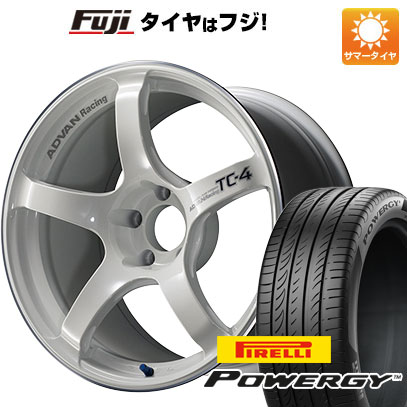 【新品国産車用5穴100】 夏タイヤ ホイール4本セット 205/50R17 ピレリ パワジー ヨコハマ アドバンレーシング TC-4 7.5J 17インチ(送料無料)|フジコーポレーション