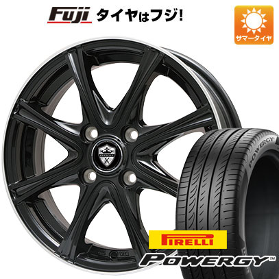 【新品国産車用5穴100】 夏タイヤ ホイール4本セット 195/65R15 ピレリ パワジー エルベ エステローザ MZV ブラックリムポリッシュ 6J 15インチ(送料無料)