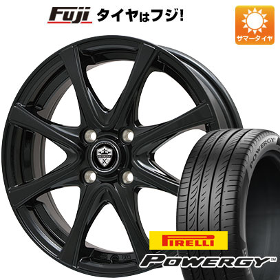 【新品国産車用5穴100】 夏タイヤ ホイール4本セット 195/65R15 ピレリ パワジー エルベ エステローザ FSV グロスブラック 6J 15インチ(送料無料)