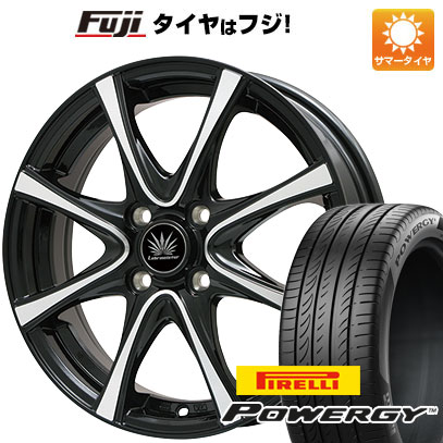 【新品国産車用5穴100】 夏タイヤ ホイール4本セット 195/65R15 ピレリ パワジー プレミックス アマルフィV Jr(ブラックポリッシュ) 6J 15インチ(送料無料)|フジコーポレーション
