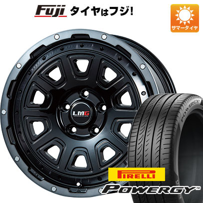 【新品国産車用5穴114.3】 夏タイヤ ホイール4本セット 225/65R17 ピレリ パワジー レアマイスター LMG DS-10 ブラック/ブラッククリアリム 7.5J 17インチ(送料無料)