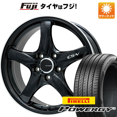 【新品国産車用5穴114.3】 夏タイヤ ホイール4本セット 235/55R18 ピレリ パワジー レアマイスター CS-V(グロスブラック/リムポリッシュ) 7.5J 18インチ(送料無料)｜フジコーポレーション