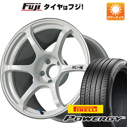 【新品国産車用5穴114.3】 夏タイヤ ホイール4本セット 225/40R18 ピレリ パワジー ヨコハマ アドバンレーシング RG-4 8.5J 18インチ(送料無料)|フジコーポレーション