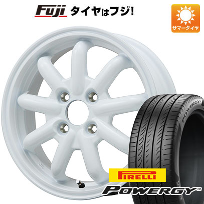 【新品 軽自動車】N-BOX タント スペーシア 夏タイヤ ホイール4本セット 165/55R15 ピレリ パワジー ブランドルライン ストレンジャーKST-9改 ホワイト 4.5J 15インチ(送料無料)