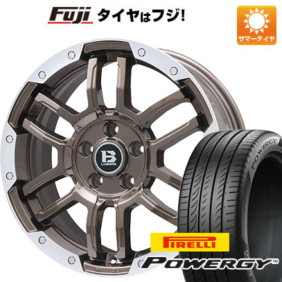 【新品国産車用5穴114.3】 夏タイヤ ホイール4本セット 205/55R17 ピレリ パワジー ビッグウエイ B-LUGNAS FRD(ブロンズ/リムポリッシュ) 7J 17インチ(送料無料)｜フジコーポレーション