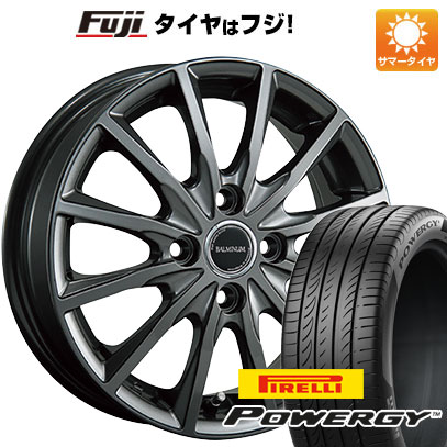 【新品国産車用4穴100】 夏タイヤ ホイール4本セット 185/60R15 ピレリ パワジー ブリヂストン バルミナ AR12 5.5J 15インチ(送料無料)