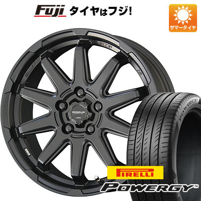 【新品国産車用5穴114.3】 夏タイヤ ホイール4本セット 205/55R17 ピレリ パワジー 共豊 サーキュラー C10S 7J 17インチ(送料無料)|フジコーポレーション
