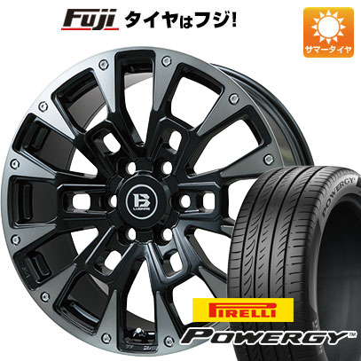 【新品国産車用6穴139.7】 夏タイヤ ホイール4本セット 285/50R20 ピレリ パワジー ビッグウエイ B-LUGNAS BRD(ブラックポリッシュ/ブラッククリア) 8.5J 20インチ(送料無料)