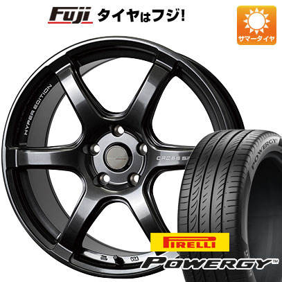 【新品国産車用5穴100】 夏タイヤ ホイール4本セット 225/55R18 ピレリ パワジー ホットスタッフ クロススピード ハイパーエディションRS6 7.5J 18インチ(送料無料)|フジコーポレーション