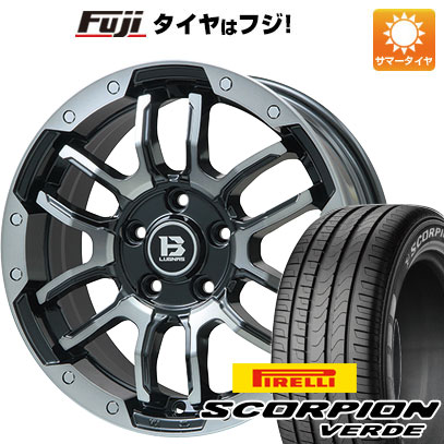 【新品】デリカD5 夏タイヤ ホイール4本セット 215/70R16 ピレリ スコーピオン ヴェルデ ビッグウエイ B-LUGNAS FRD(ブラックポリッシュ/ブラッククリア) 6.5J 16インチ(送料無料)