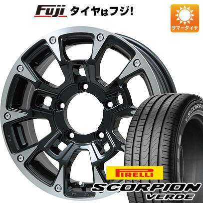【新品】ジムニーシエラ/ジムニーノマド 夏タイヤ ホイール4本セット 215/70R16 ピレリ スコーピオン ヴェルデ ビッグウエイ B-LUGNAS BRD(ブラックポリッシュ/ブラッククリア) 5.5J 16インチ(送料無料)|フジコーポレーション