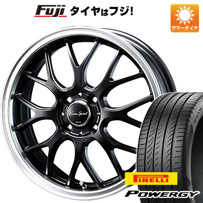 【新品国産車用5穴100】 夏タイヤ ホイール4本セット 225/60R17 ピレリ パワジー ブレスト ユーロスポーツ タイプ805 セミグロスブラック 7J 17インチ(送料無料)|フジコーポレーション