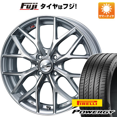 【新品国産車用4穴100】 夏タイヤ ホイール4本セット 205/45R17 ピレリ パワジー WEDS ウェッズ レオニス MX 6.5J 17インチ(送料無料)|フジコーポレーション