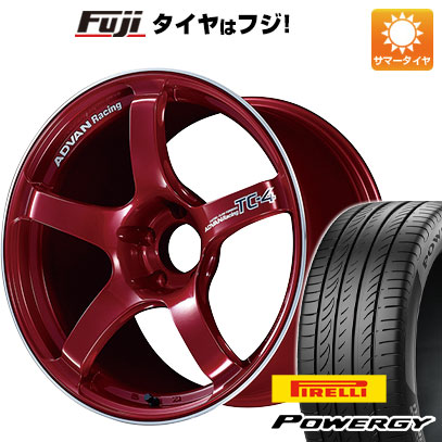 【新品国産車用5穴114.3】 夏タイヤ ホイール4本セット 215/50R17 ピレリ パワジー ヨコハマ アドバンレーシング TC-4 7.5J 17インチ(送料無料)