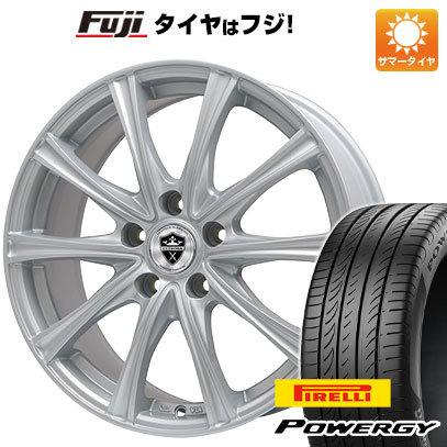【新品国産車用5穴114.3】 夏タイヤ ホイール4本セット 225/60R17 ピレリ パワジー エルベ エステローザ MZV シルバー 7J 17インチ(送料無料)|フジコーポレーション