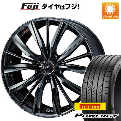 【新品国産車用5穴114.3】 夏タイヤ ホイール4本セット 225/45R18 ピレリ パワジー WEDS ウェッズ レオニス VX 7J 18インチ(送料無料)
