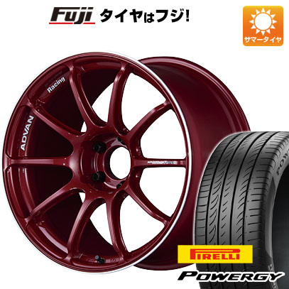 【新品国産車用5穴100】 夏タイヤ ホイール4本セット 225/40R18 ピレリ パワジー ヨコハマ アドバンレーシング RSIII 8J 18インチ(送料無料)