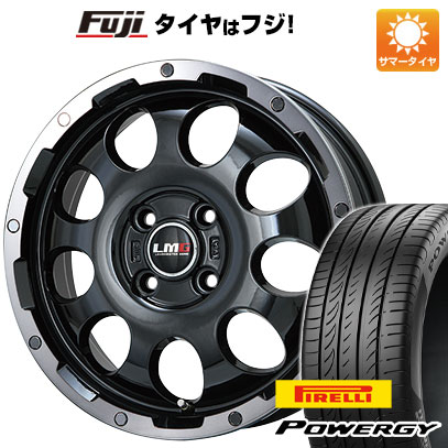 【新品 軽自動車】N-BOX タント スペーシア 夏タイヤ ホイール4本セット 165/55R15 ピレリ パワジー レアマイスター LMG CS-9 ブラック/ブラッククリアリム 4.5J 15インチ(送料無料)