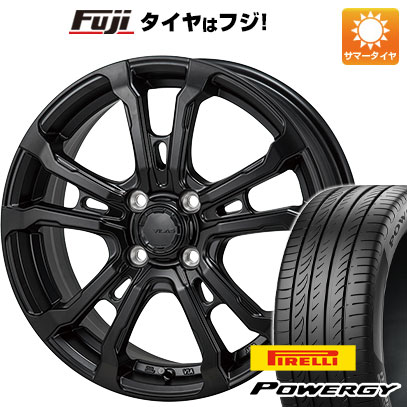 【新品国産車用4穴100】 夏タイヤ ホイール4本セット 195/55R16 ピレリ パワジー モンツァ HI-BLOCK ヴィラス 6J 16インチ(送料無料)