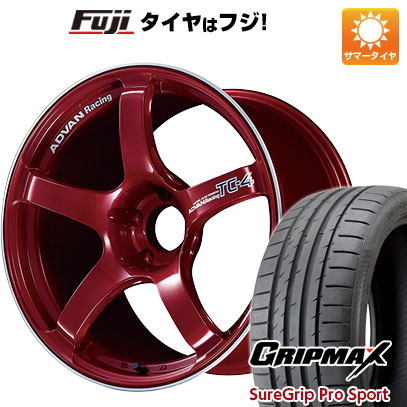 【新品国産車用5穴114.3】 夏タイヤ ホイール4本セット 225/45R18 グリップマックス シュアグリップ PRO SPORT BSW（限定） ヨコハマ アドバンレーシング TC-4 8J 18インチ(送料無料)｜フジコーポレーション 119,000円