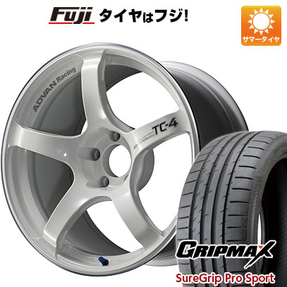 【新品国産車用5穴100】 夏タイヤ ホイール4本セット 225/40R18 グリップマックス シュアグリップ PRO SPORT BSW（限定） ヨコハマ アドバンレーシング TC-4 8J 18インチ(送料無料)