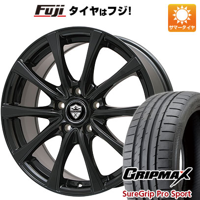 【新品国産車用5穴100】 夏タイヤ ホイール4本セット 225/40R18 グリップマックス シュアグリップ PRO SPORT BSW(限定) エルベ エステローザ FSV グロスブラック 7.5J 18インチ(送料無料)|フジコーポレーション