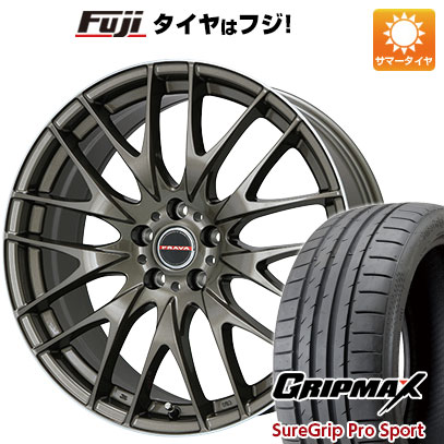 【新品国産車用5穴114.3】 夏タイヤ ホイール4本セット 245/40R20 グリップマックス シュアグリップ PRO SPORT BSW（限定） ビッグウエイ レイシーン プラバ9M(ブロンズ/リムポリッシュ) 8.5J 20インチ(送料無料)