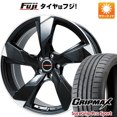 【新品国産車用5穴114.3】 夏タイヤ ホイール4本セット 245/40R19 グリップマックス シュアグリップ PRO SPORT BSW（限定） プレミックス ヴェランV(グロスブラック/リムポリッシュ) 8J 19インチ(送料無料) 78,210円