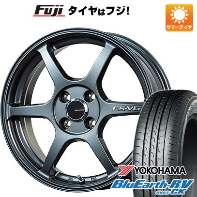 【パンク保証付き】【新品 軽自動車】N-BOX タント スペーシア 夏タイヤ ホイール4本セット 155/65R14 ヨコハマ ブルーアース RV-03CK レアマイスター CS-V6(ガンメタ) 4.5J 14インチ(送料無料) 43,875円