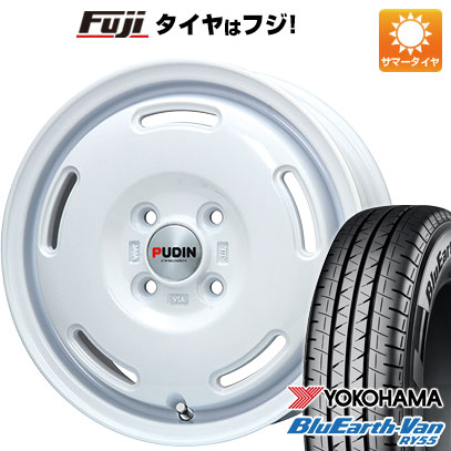 【新品 軽自動車】軽トラ 軽バン 夏タイヤ ホイール4本セット 145/80R12 80/78N ヨコハマ ブルーアース Van RY55 プレミックス プディン(ホワイト) 4J 12インチ(送料無料)